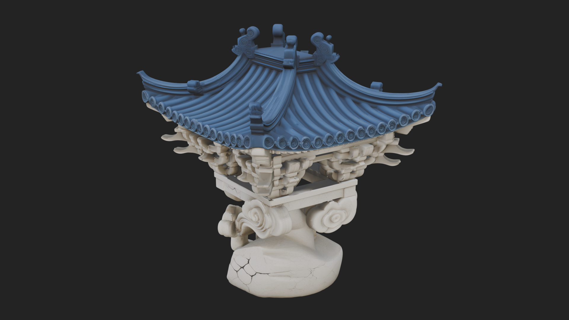 Chinese Roof Eave Model Design 5 3D Print Model 3D Model