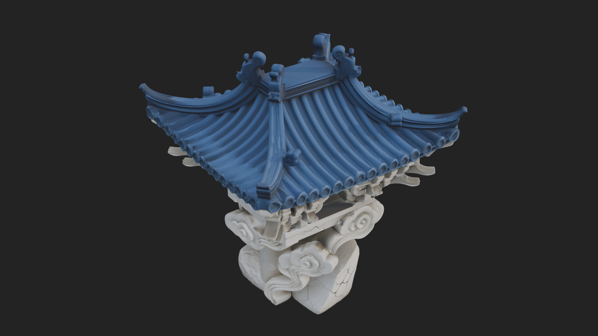 Chinese Roof Eave Model Design 5 3D Print Model 3D Model