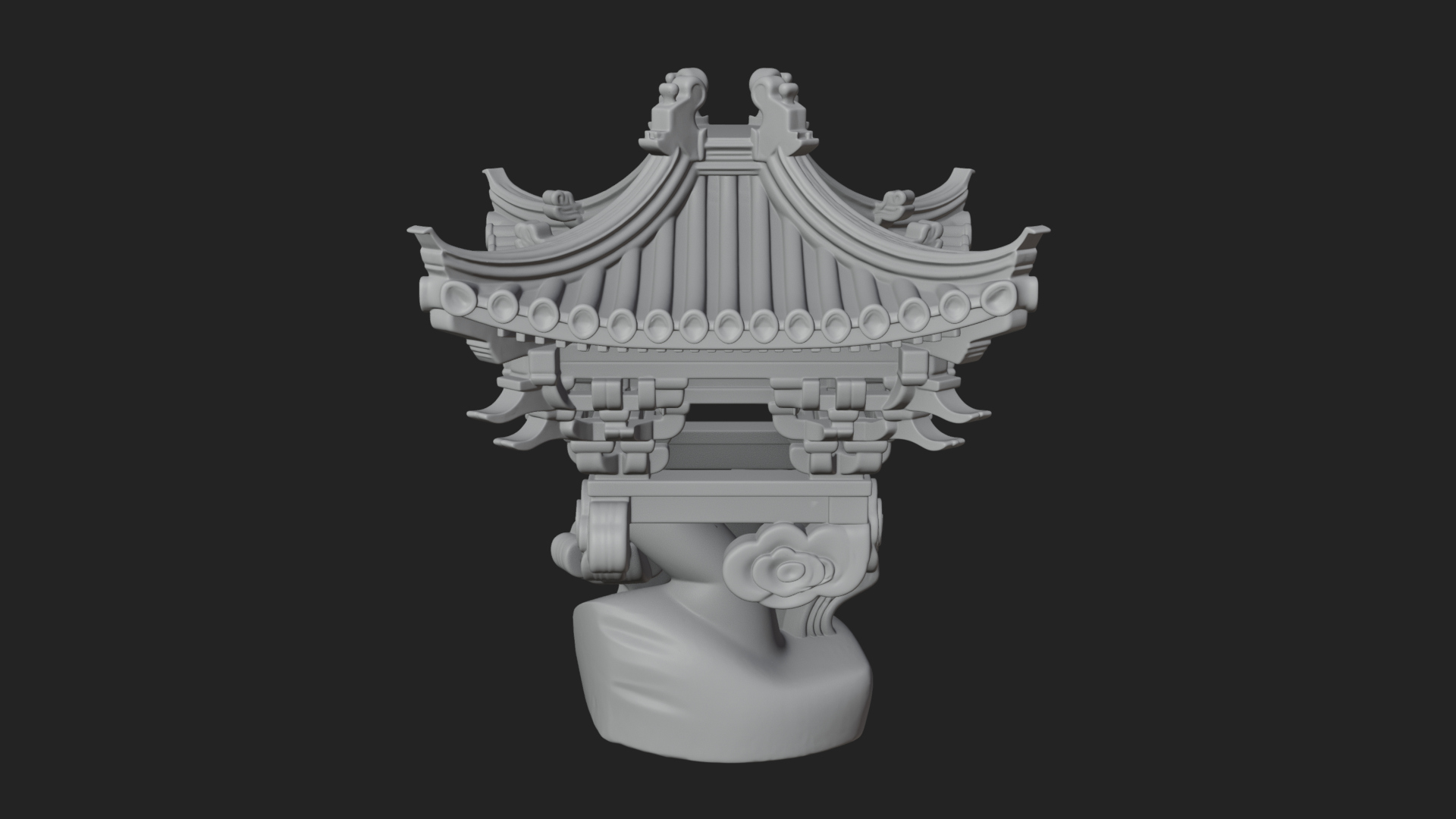 Chinese Roof Eave Model Design 5 3D Print Model 3D Model