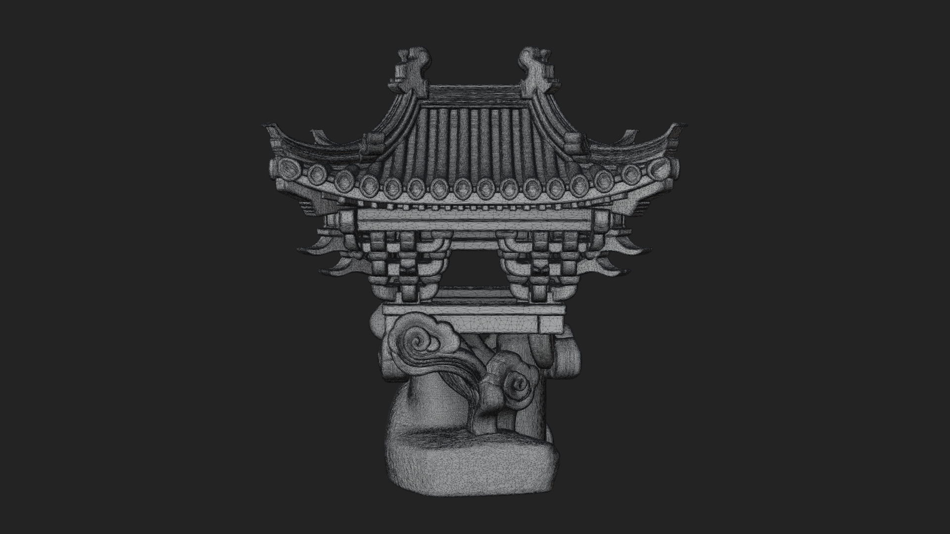 Chinese Roof Eave Model Design 5 3D Print Model 3D Model