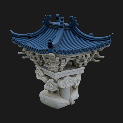 Chinese Roof Eave Model Design 5 3D Print Model