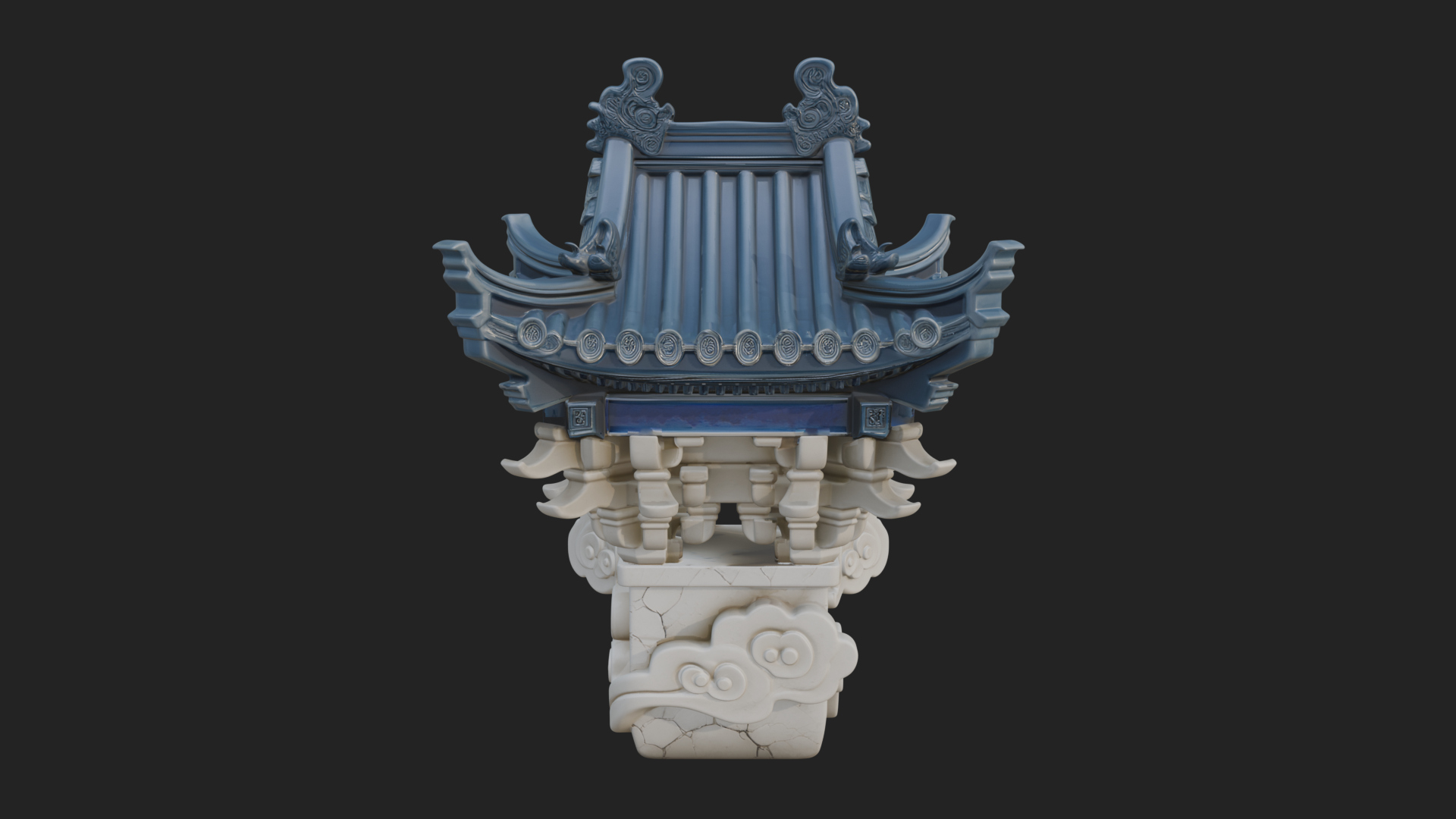 Chinese Roof Eave Model Design 6 3D Print Model 3D Model