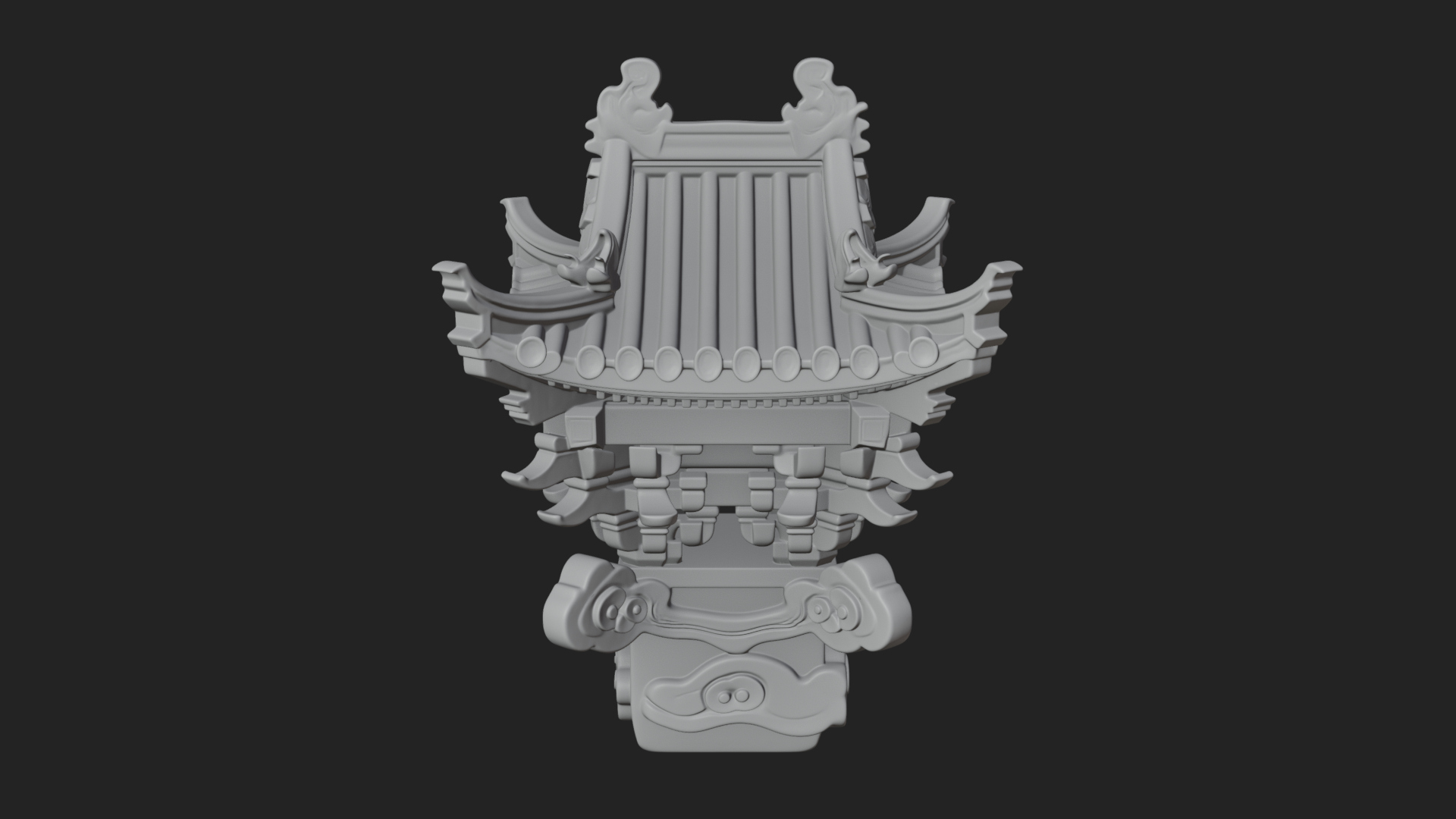 Chinese Roof Eave Model Design 6 3D Print Model 3D Model