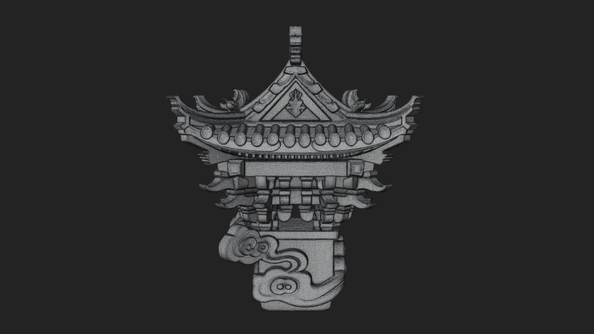 Chinese Roof Eave Model Design 6 3D Print Model 3D Model