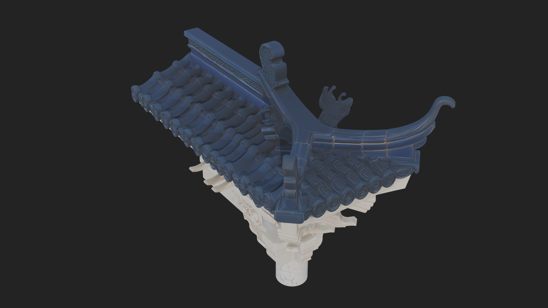 Chinese Roof Eave Model Design 7 3D Print Model 3D Model