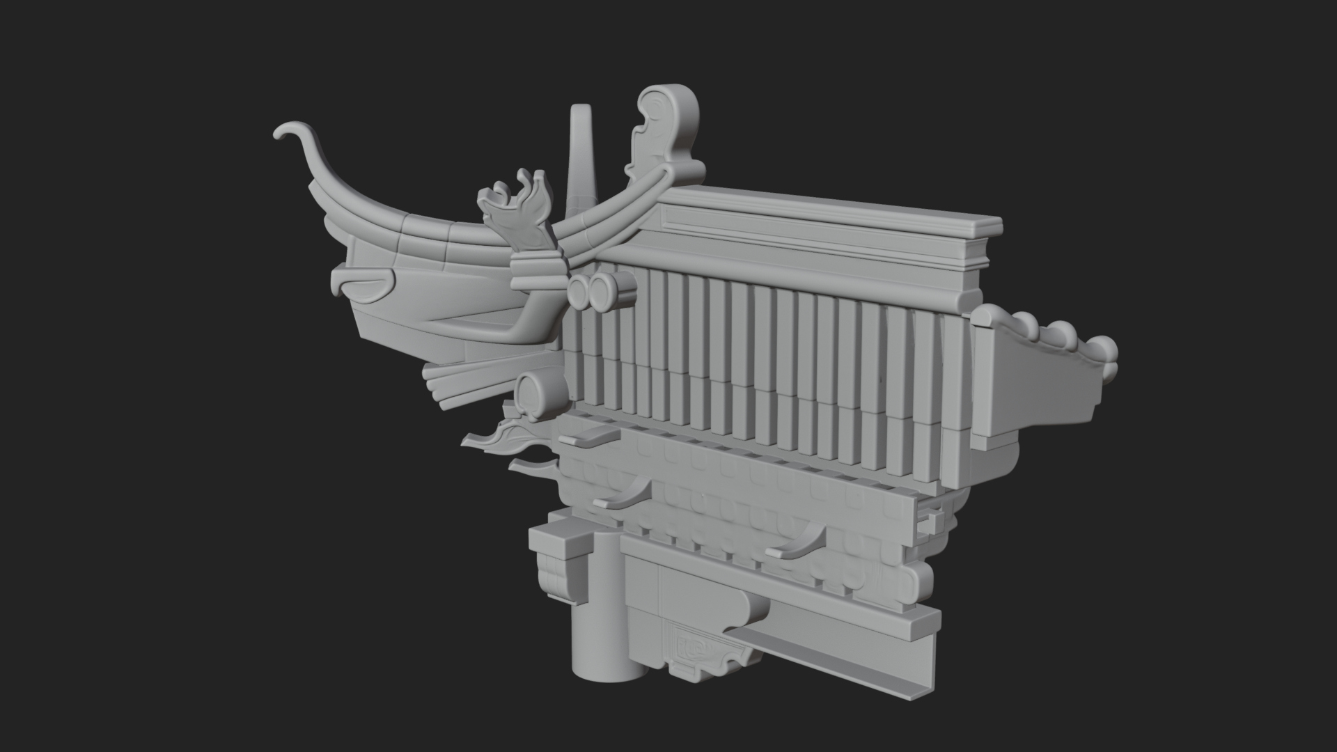 Chinese Roof Eave Model Design 7 3D Print Model 3D Model