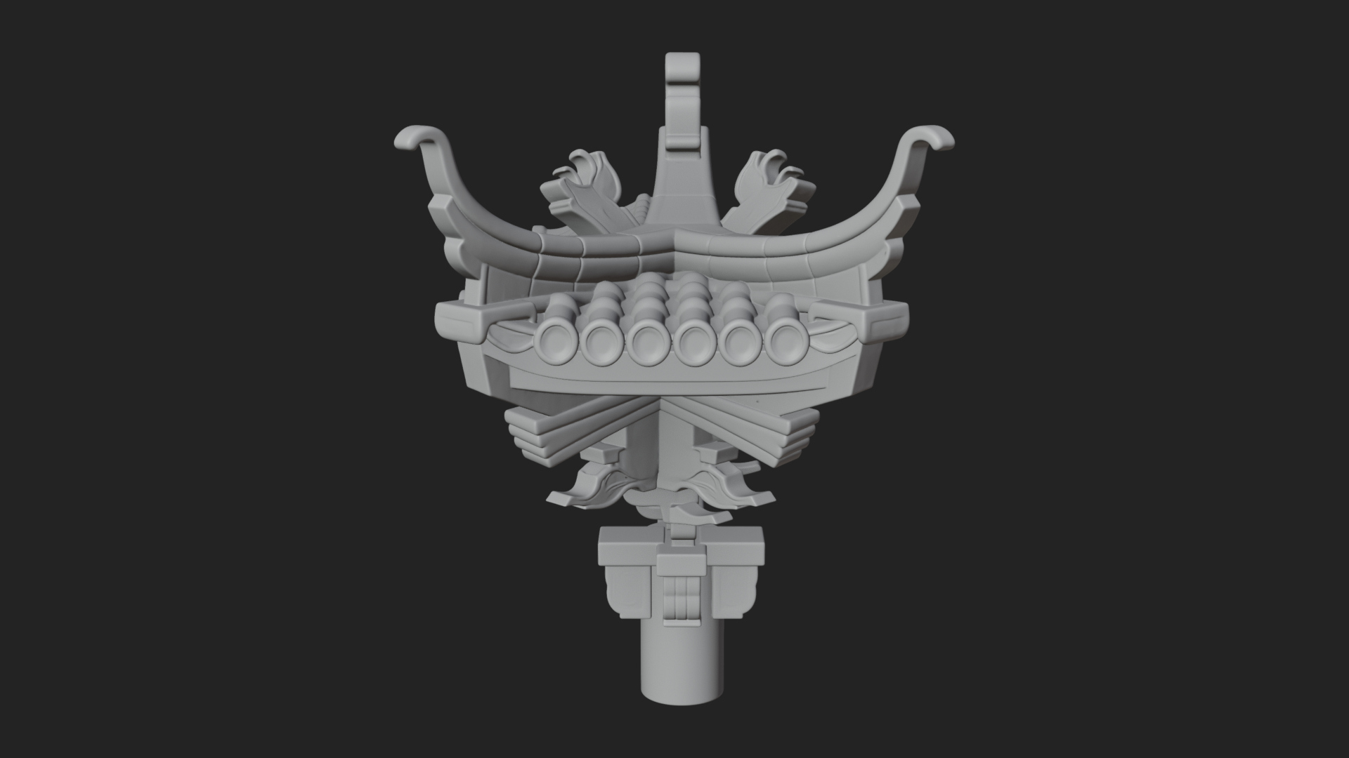 Chinese Roof Eave Model Design 7 3D Print Model 3D Model