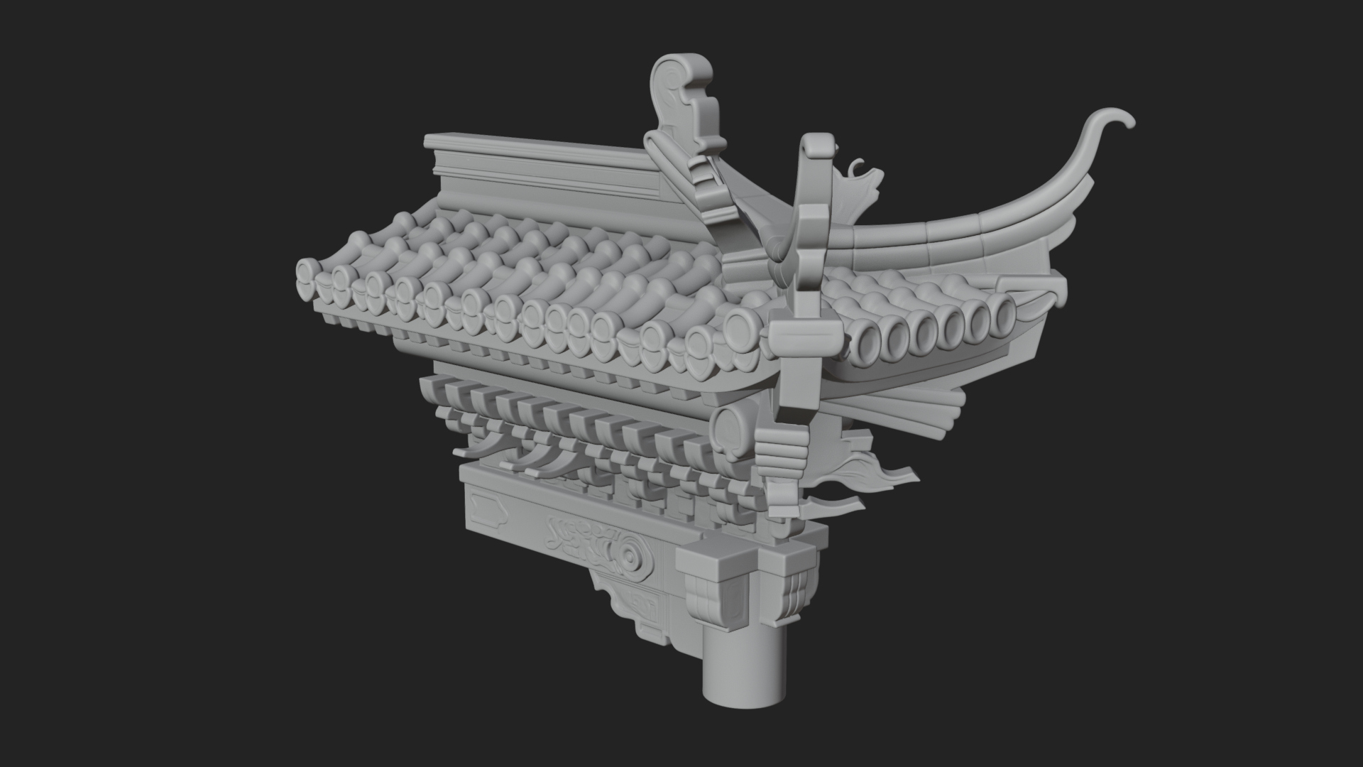Chinese Roof Eave Model Design 7 3D Print Model 3D Model