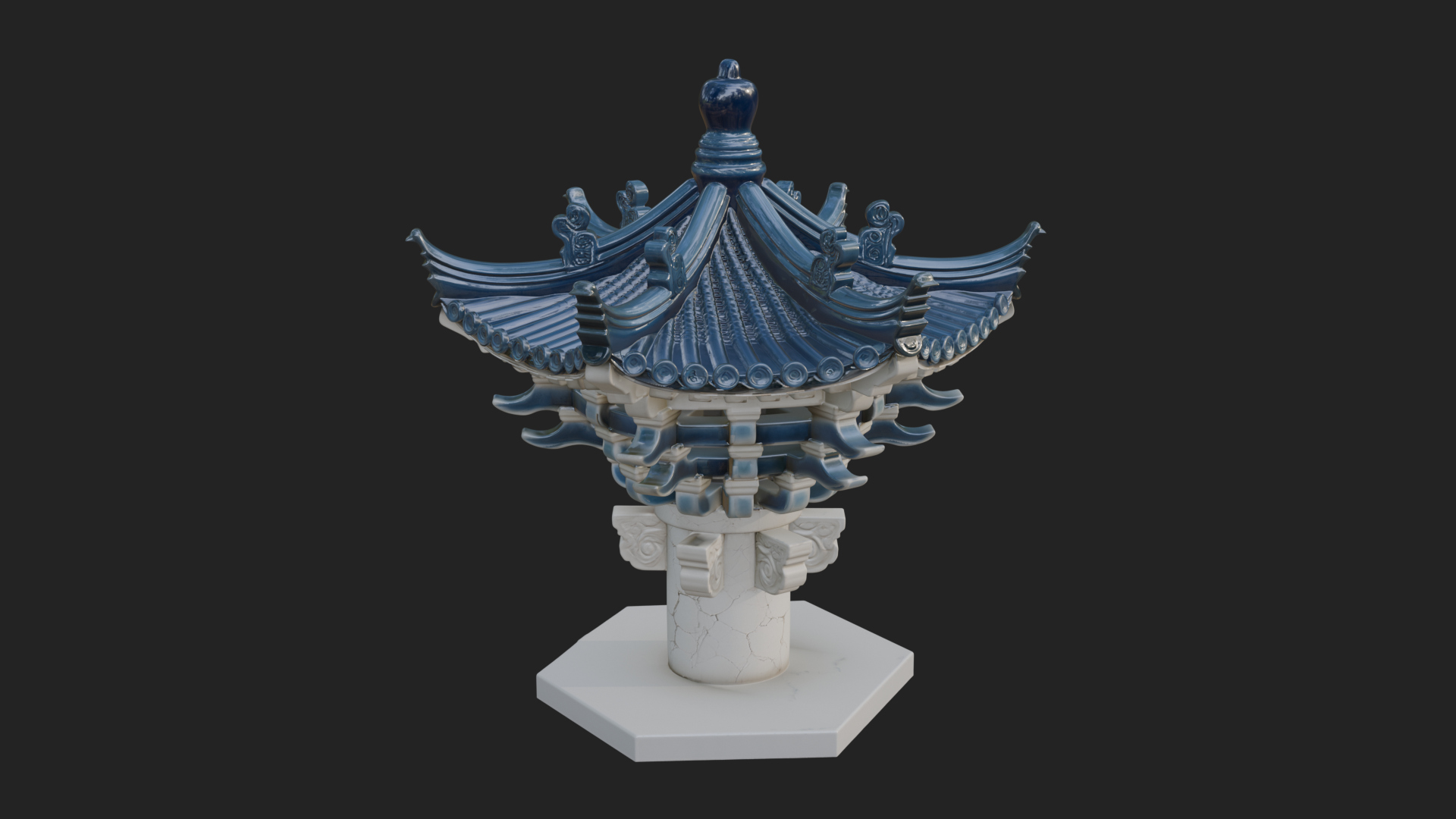 Chinese Roof Eave Model Design 8 3D Print Model 3D Model