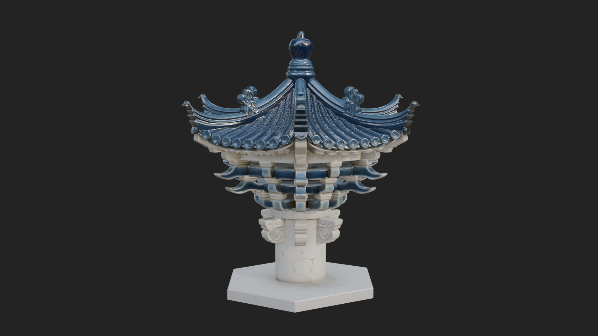 Chinese Roof Eave Model Design 8 3D Print Model 3D Model