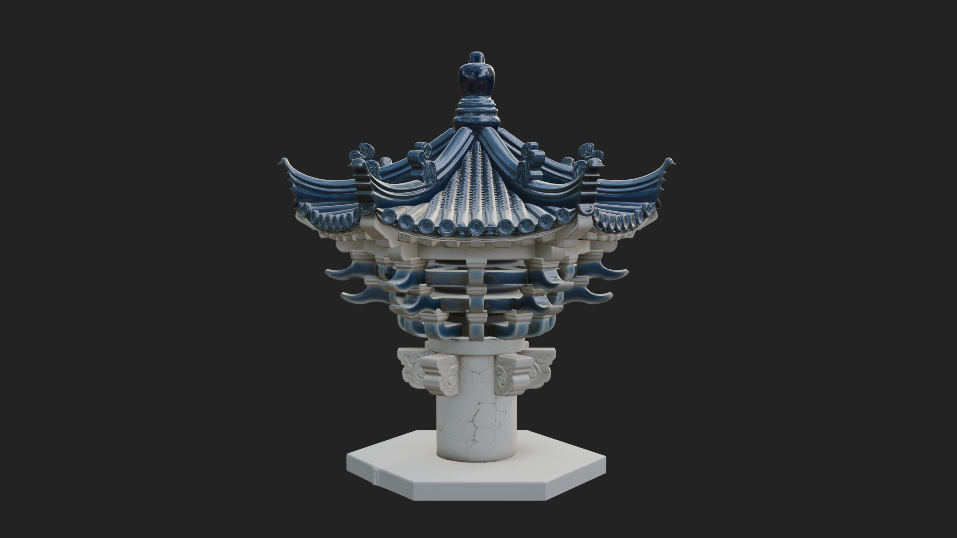 Chinese Roof Eave Model Design 8 3D Print Model 3D Model