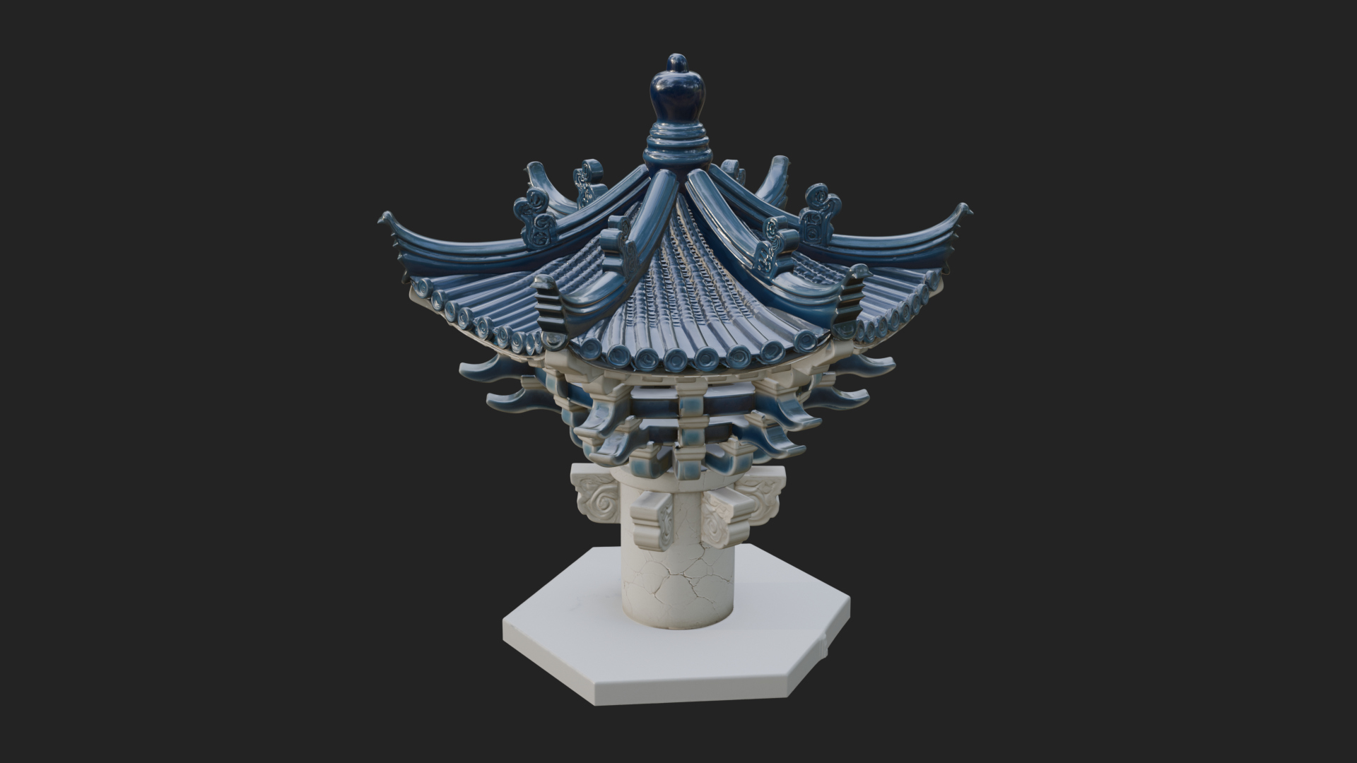 Chinese Roof Eave Model Design 8 3D Print Model 3D Model