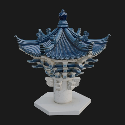 Chinese Roof Eave Model Design 8 3D Print Model