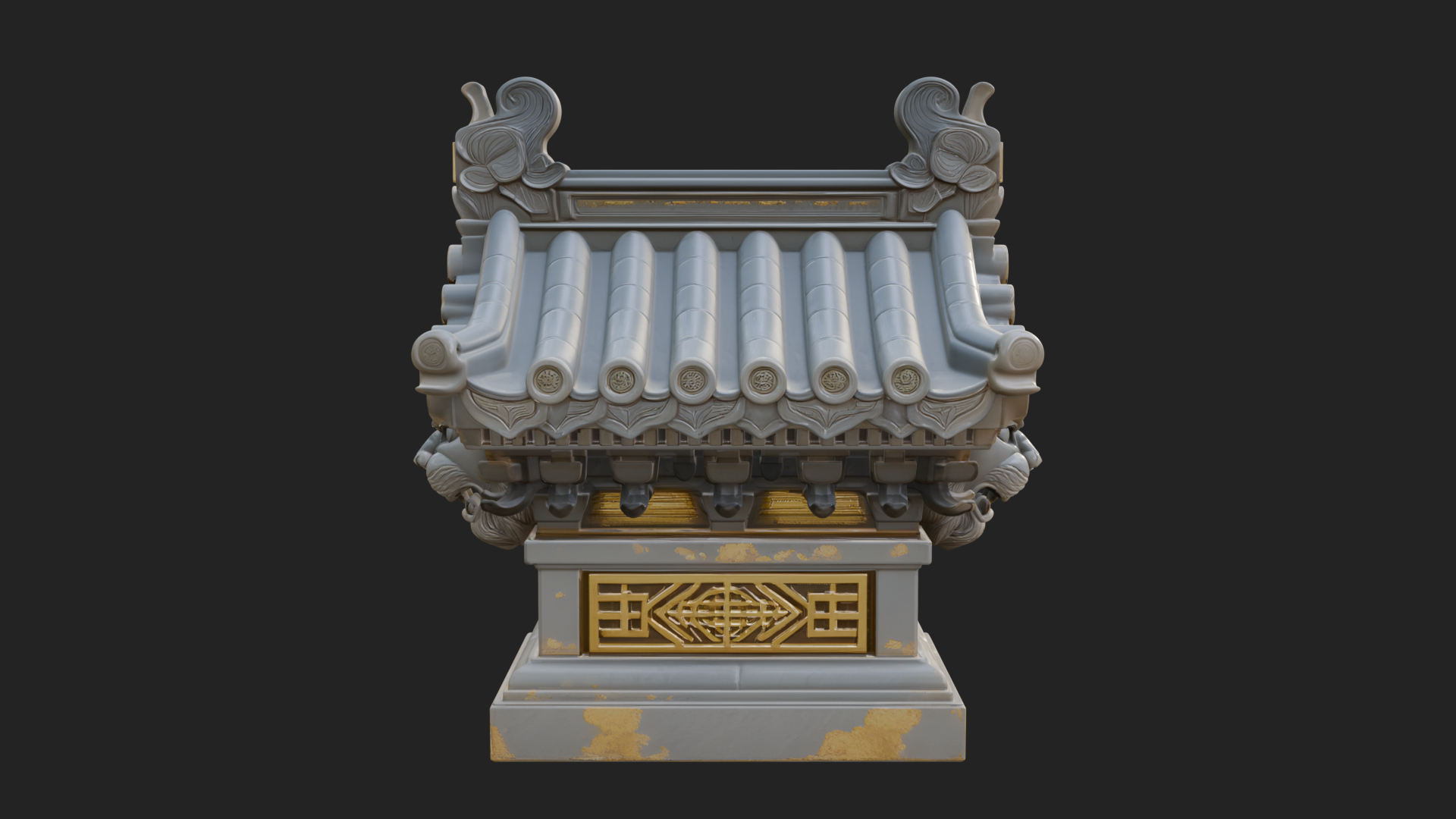 Chinese Roof Eave Model Design 9 3D Print Model 3D Model