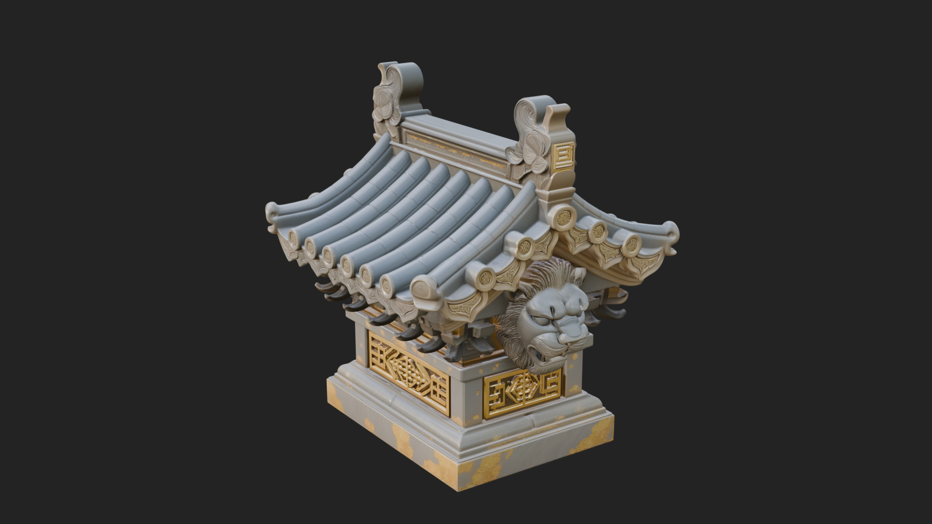 Chinese Roof Eave Model Design 9 3D Print Model 3D Model