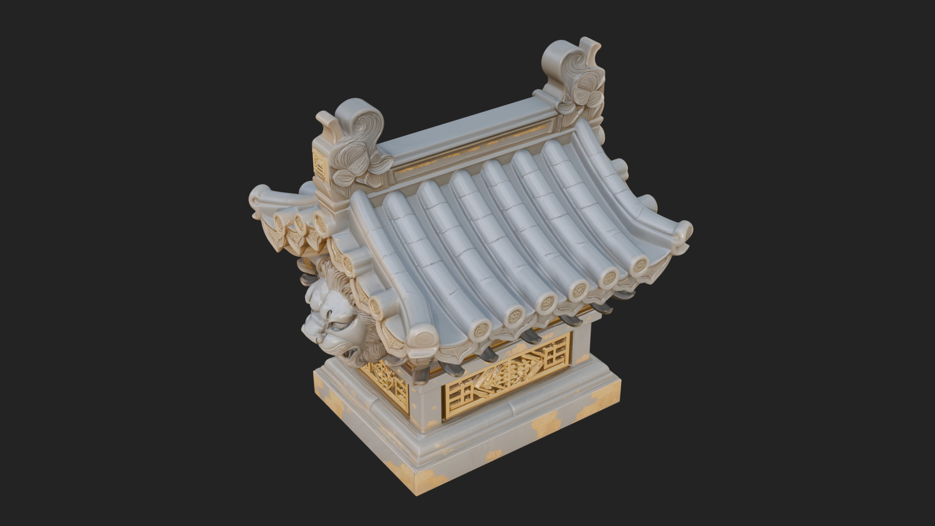 Chinese Roof Eave Model Design 9 3D Print Model 3D Model
