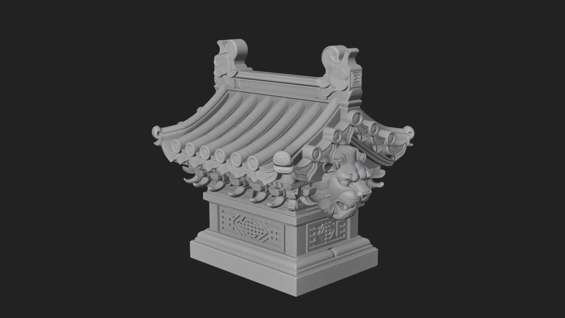 Chinese Roof Eave Model Design 9 3D Print Model 3D Model