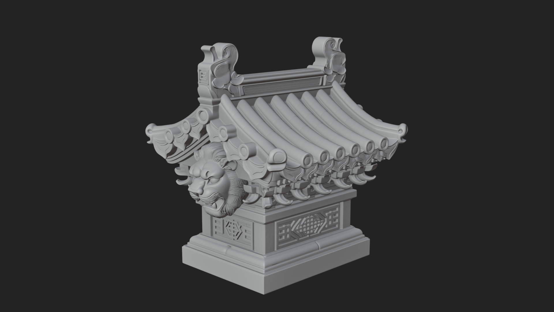 Chinese Roof Eave Model Design 9 3D Print Model 3D Model