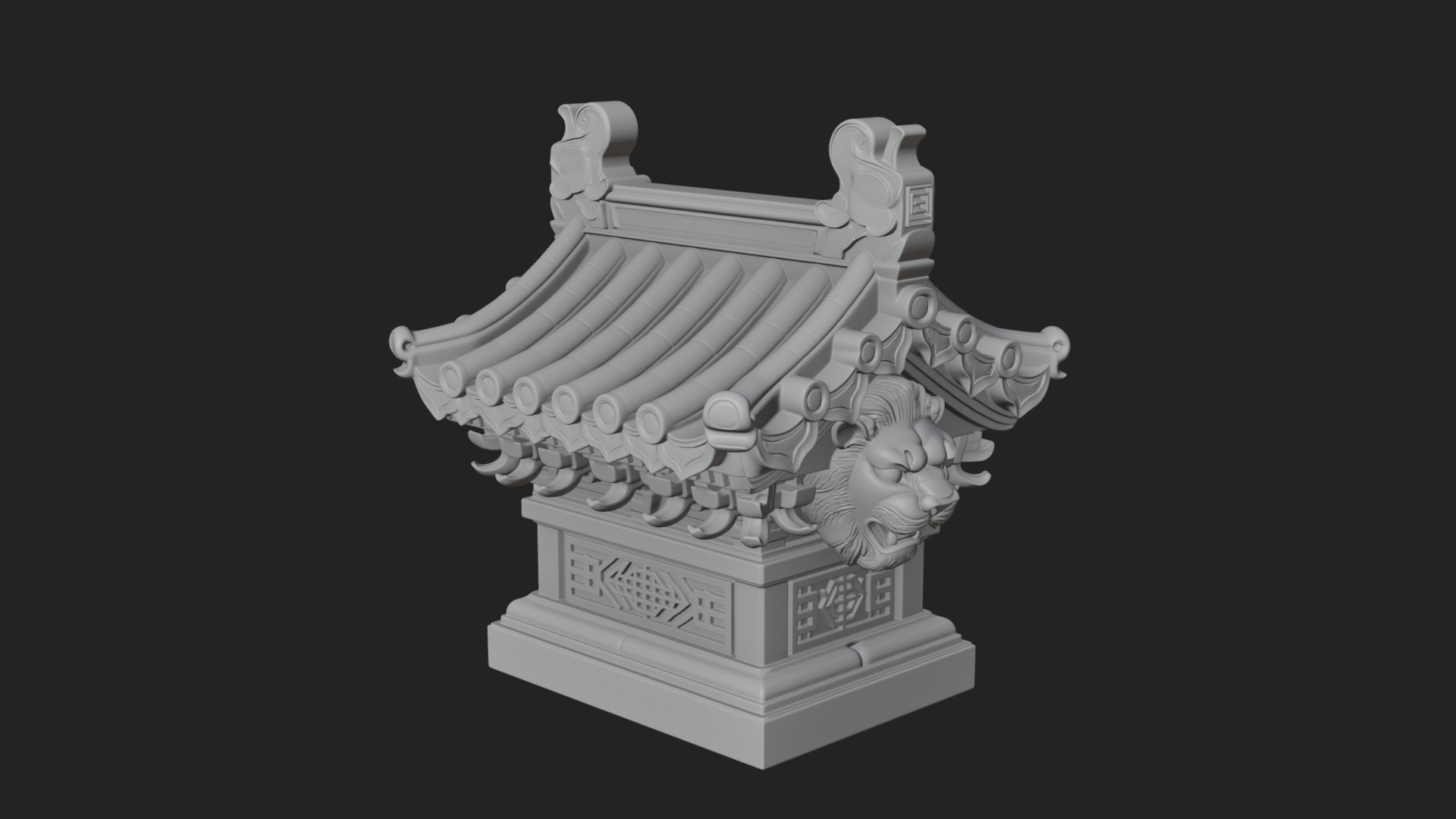 Chinese Roof Eave Model Design 9 3D Print Model 3D Model