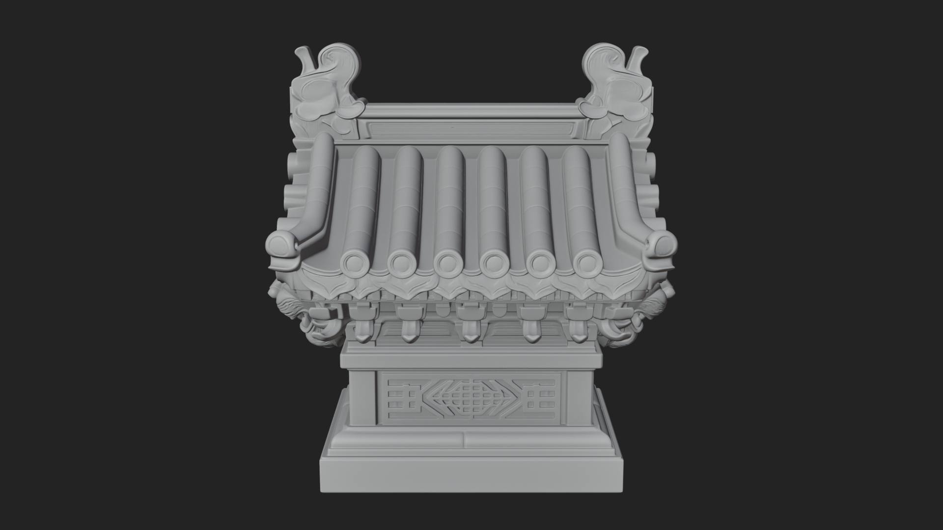Chinese Roof Eave Model Design 9 3D Print Model 3D Model