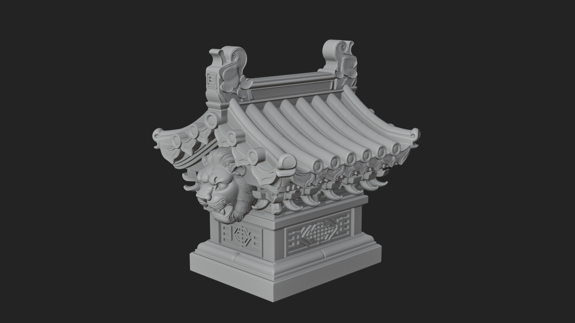 Chinese Roof Eave Model Design 9 3D Print Model 3D Model