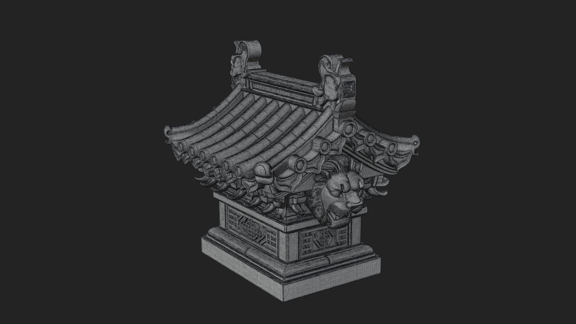 Chinese Roof Eave Model Design 9 3D Print Model 3D Model