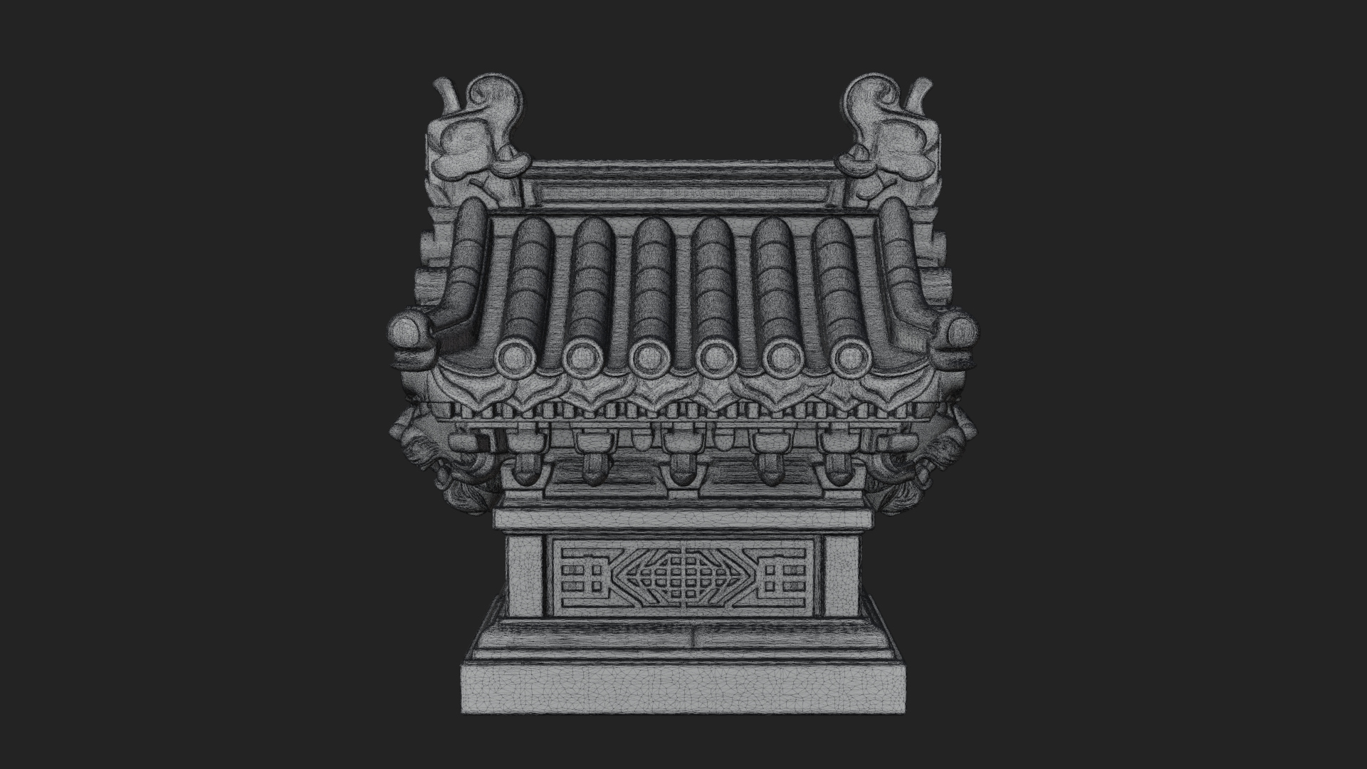 Chinese Roof Eave Model Design 9 3D Print Model 3D Model