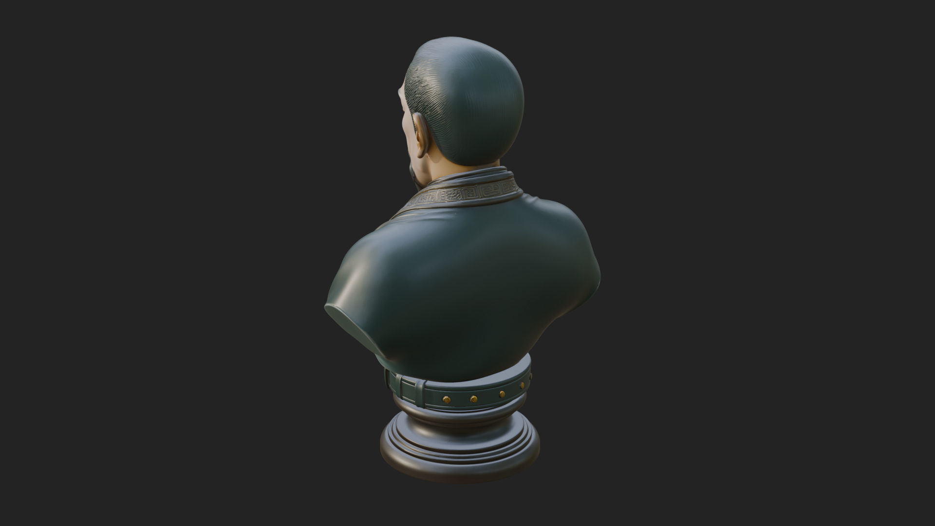Chinese Scholar Bust Statue Design 1 3D Print Model 3D Model