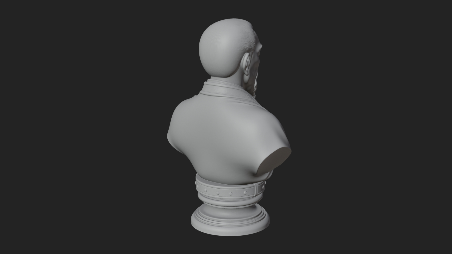 Chinese Scholar Bust Statue Design 1 3D Print Model 3D Model