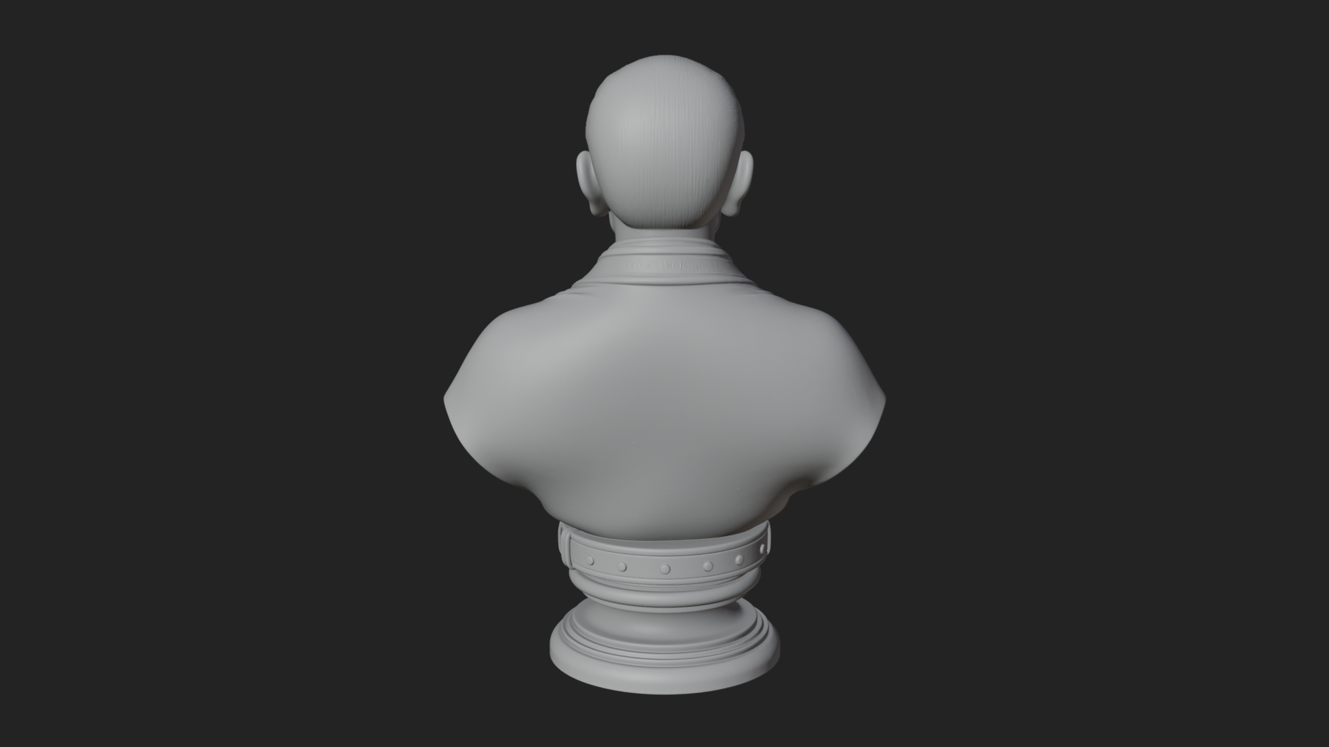 Chinese Scholar Bust Statue Design 1 3D Print Model 3D Model