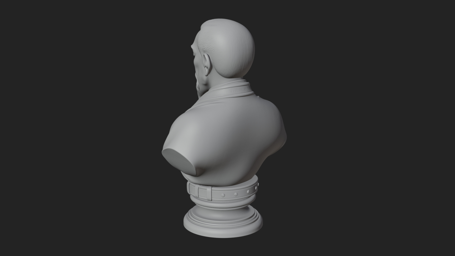 Chinese Scholar Bust Statue Design 1 3D Print Model 3D Model
