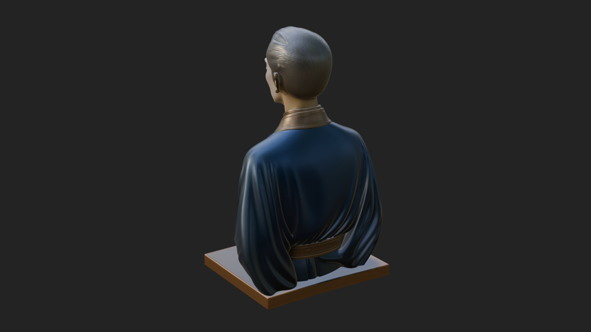 Chinese Scholar Bust Statue Design 10 3D Print Model 3D Model