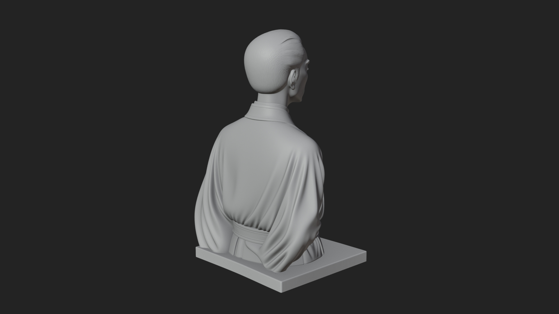 Chinese Scholar Bust Statue Design 10 3D Print Model 3D Model