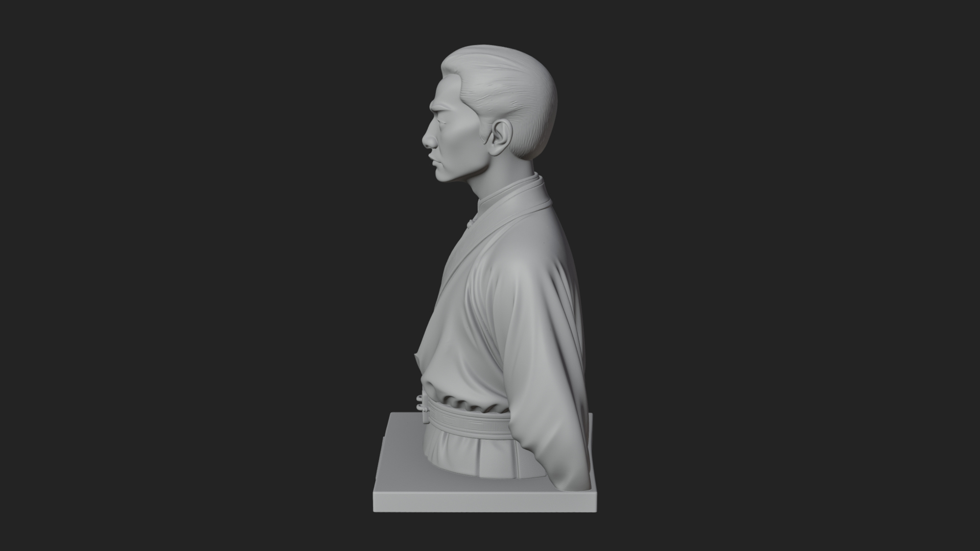 Chinese Scholar Bust Statue Design 10 3D Print Model 3D Model