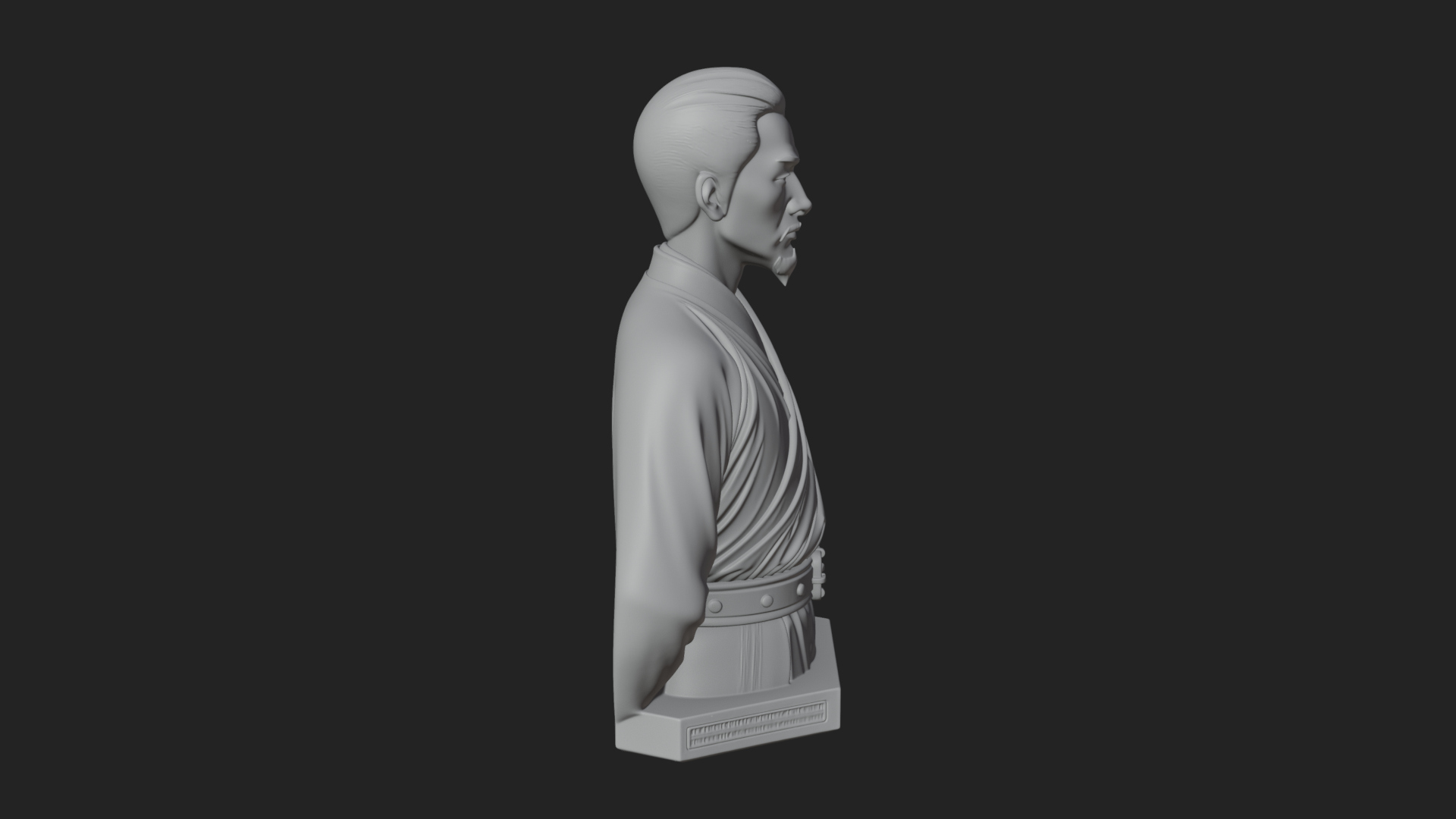 Chinese Scholar Bust Statue Design 11 3D Print Model 3D Model