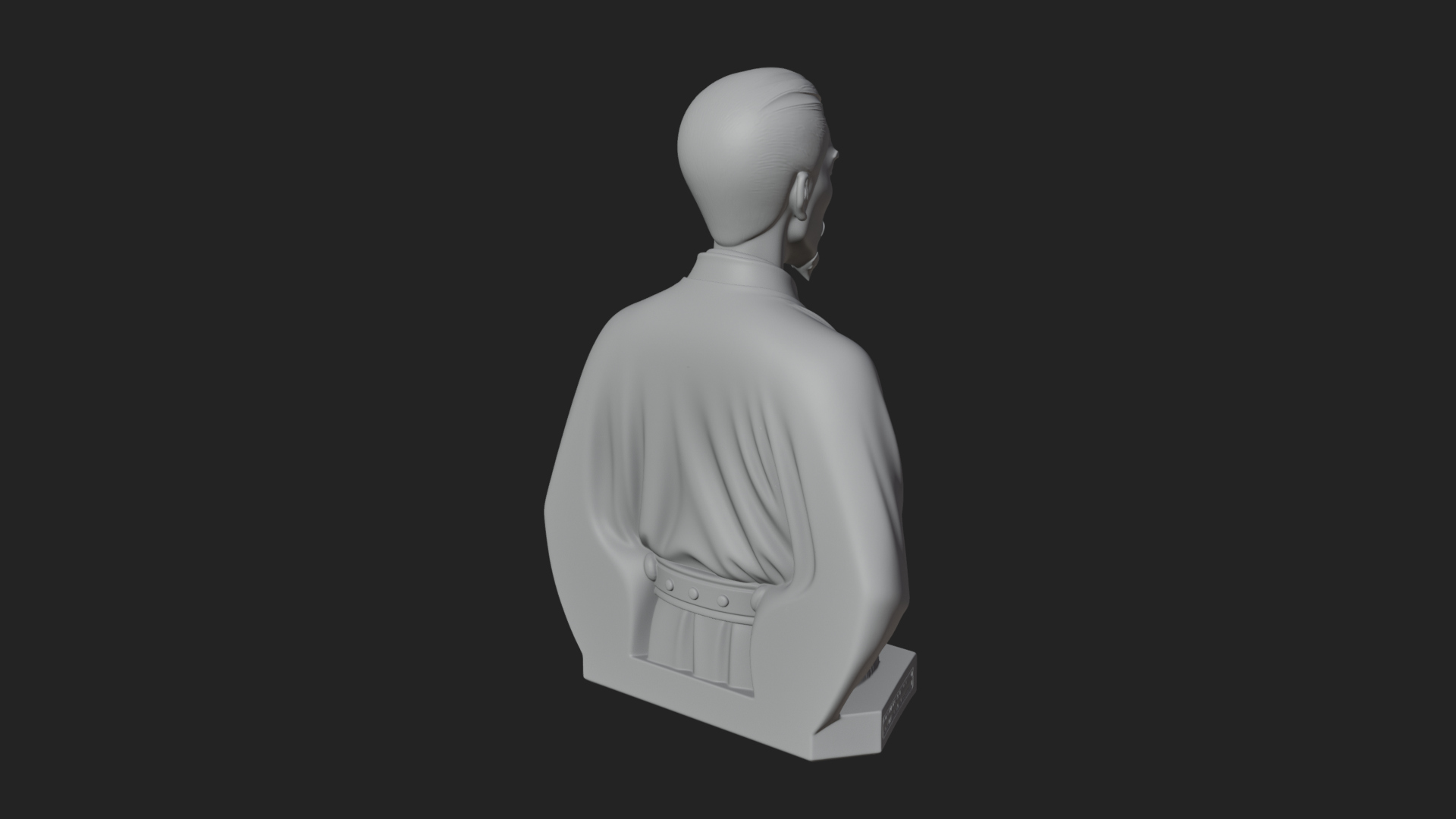 Chinese Scholar Bust Statue Design 11 3D Print Model 3D Model