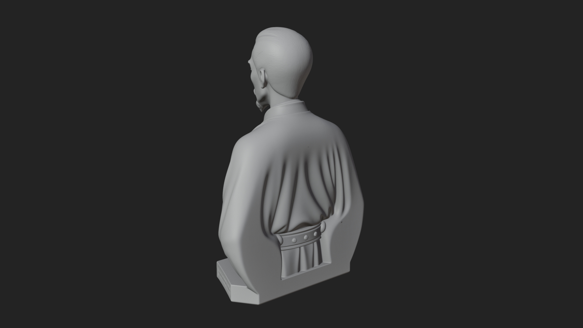 Chinese Scholar Bust Statue Design 11 3D Print Model 3D Model