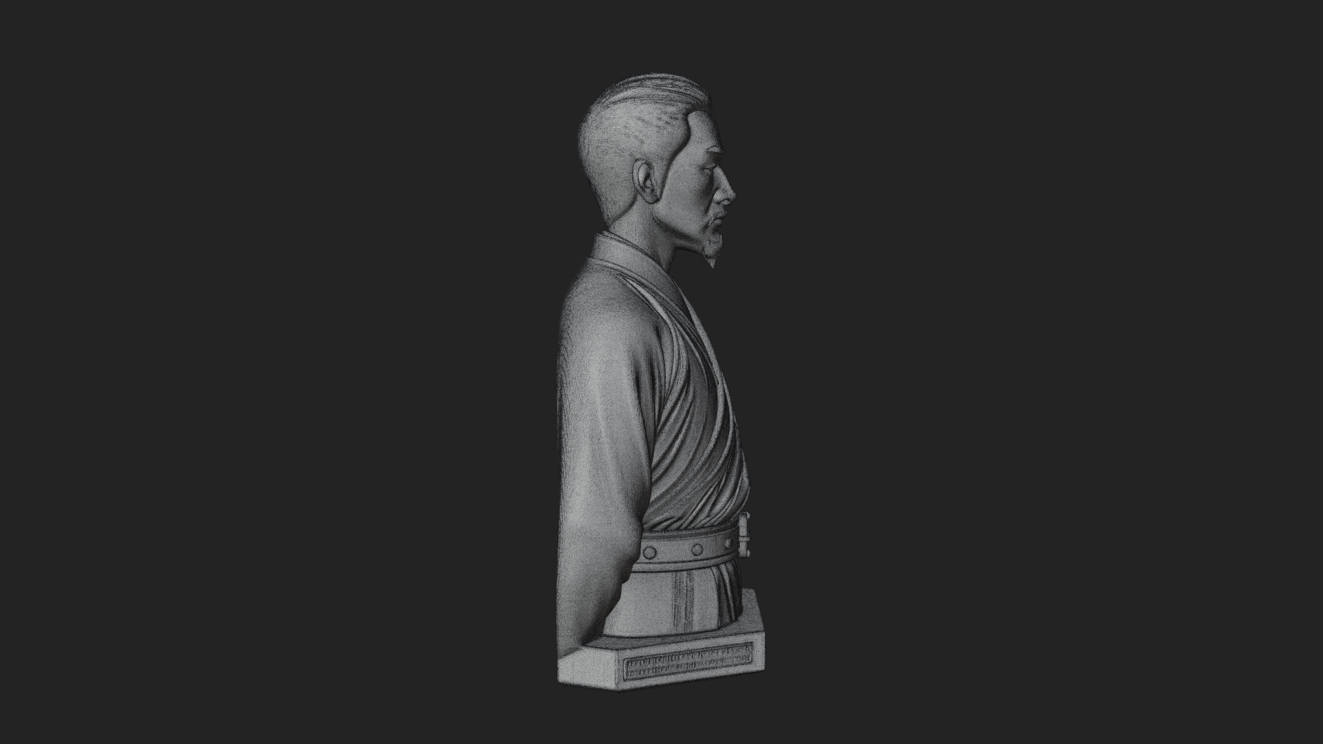 Chinese Scholar Bust Statue Design 11 3D Print Model 3D Model