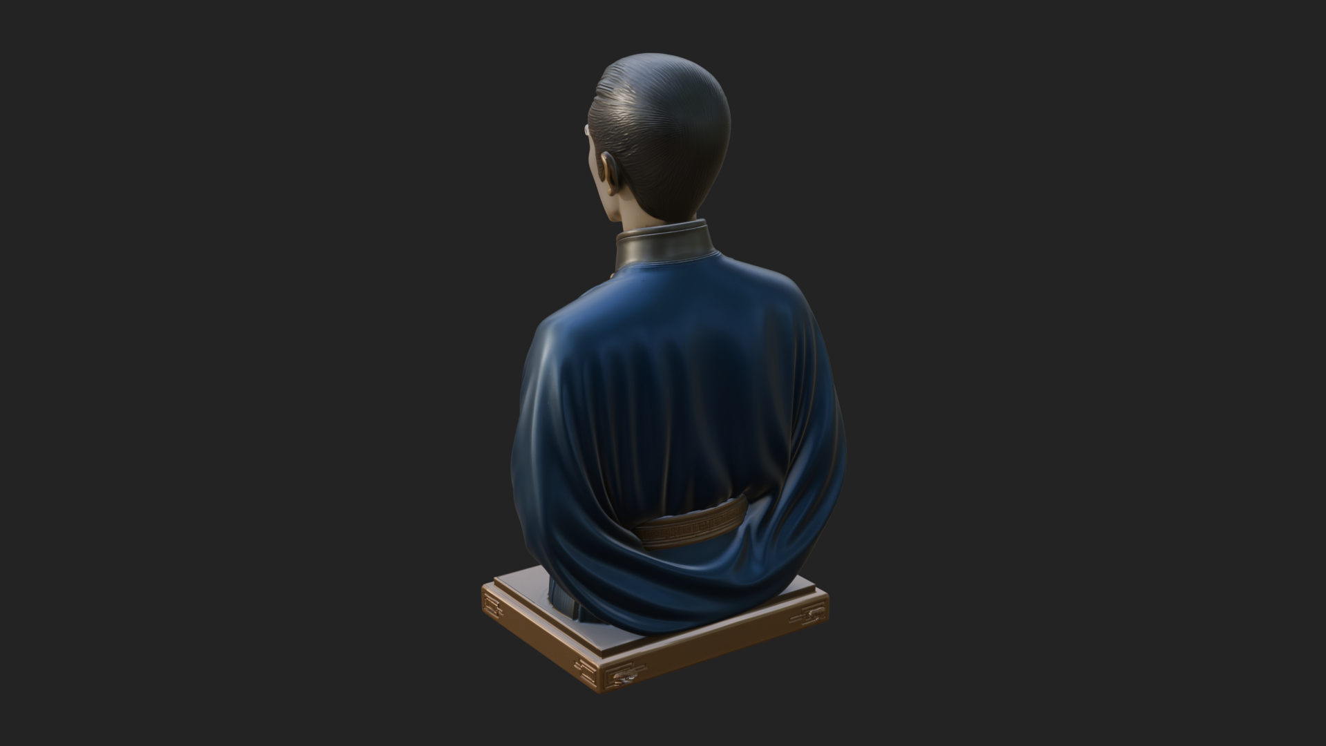 Chinese Scholar Bust Statue Design 12 3D Print Model 3D Model