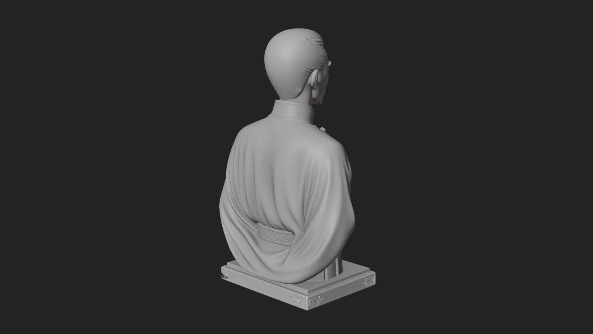 Chinese Scholar Bust Statue Design 12 3D Print Model 3D Model