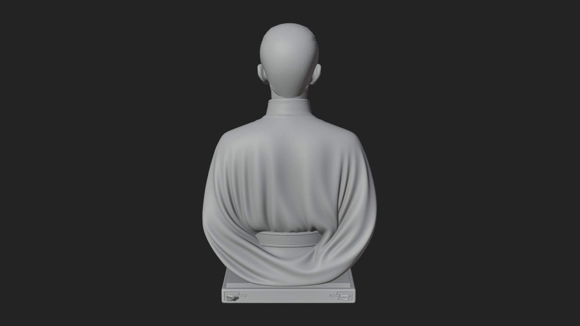 Chinese Scholar Bust Statue Design 12 3D Print Model 3D Model