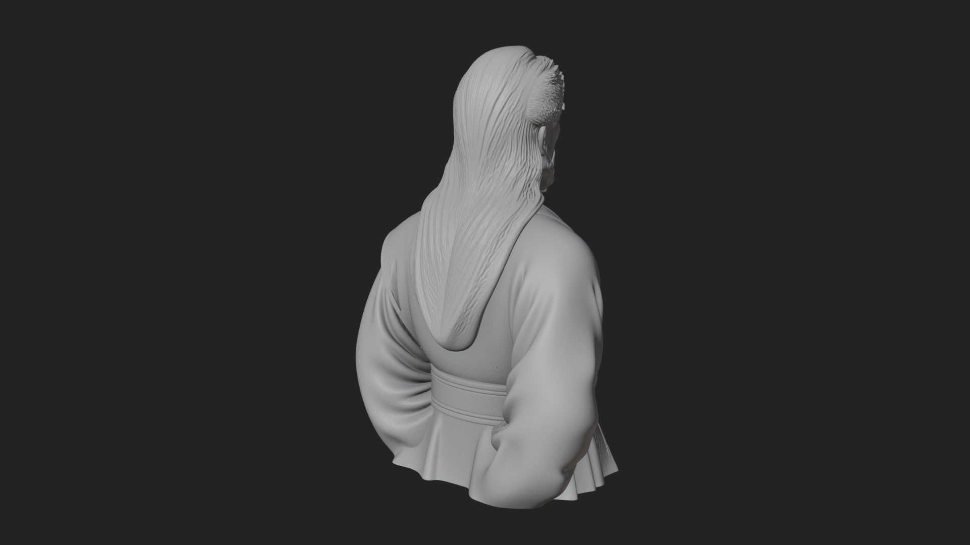 Chinese Scholar Bust Statue Design 13 3D Print Model 3D Model