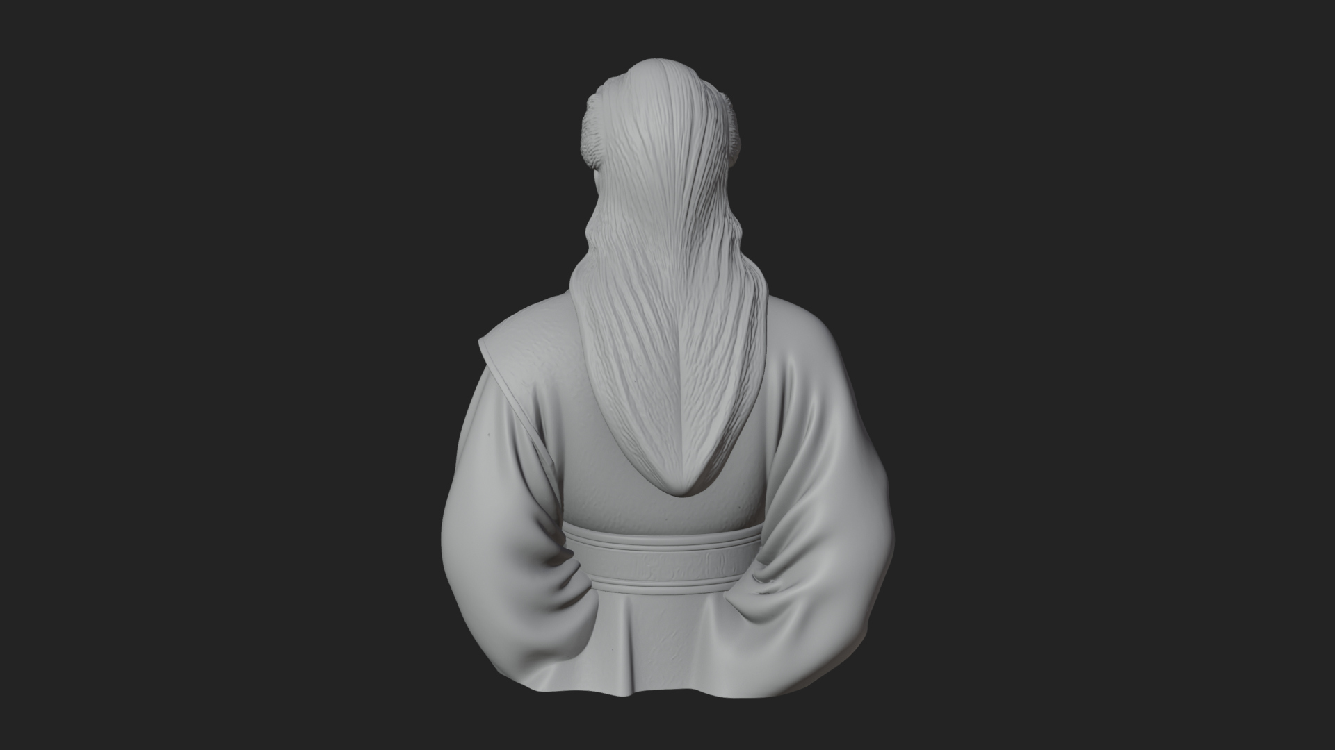 Chinese Scholar Bust Statue Design 13 3D Print Model 3D Model