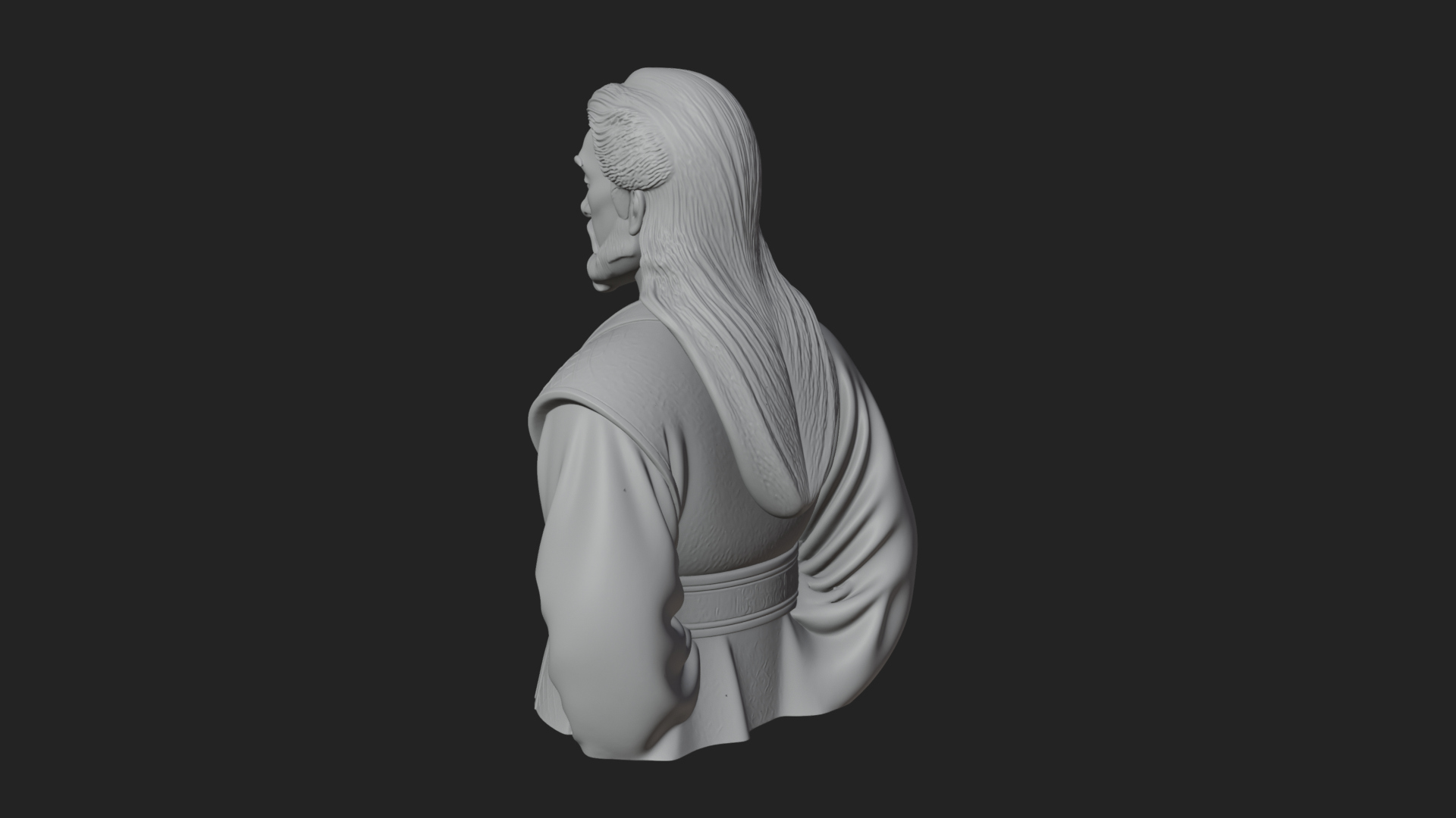 Chinese Scholar Bust Statue Design 13 3D Print Model 3D Model