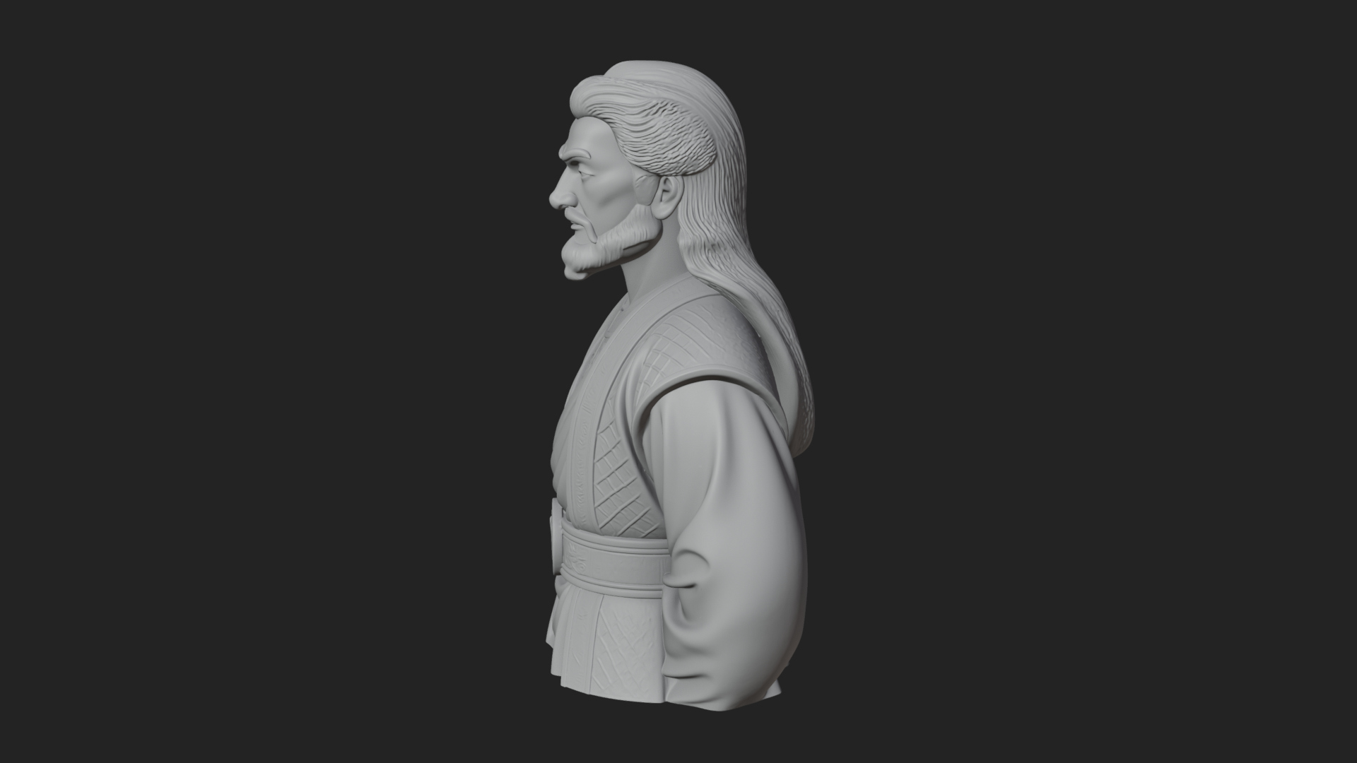 Chinese Scholar Bust Statue Design 13 3D Print Model 3D Model