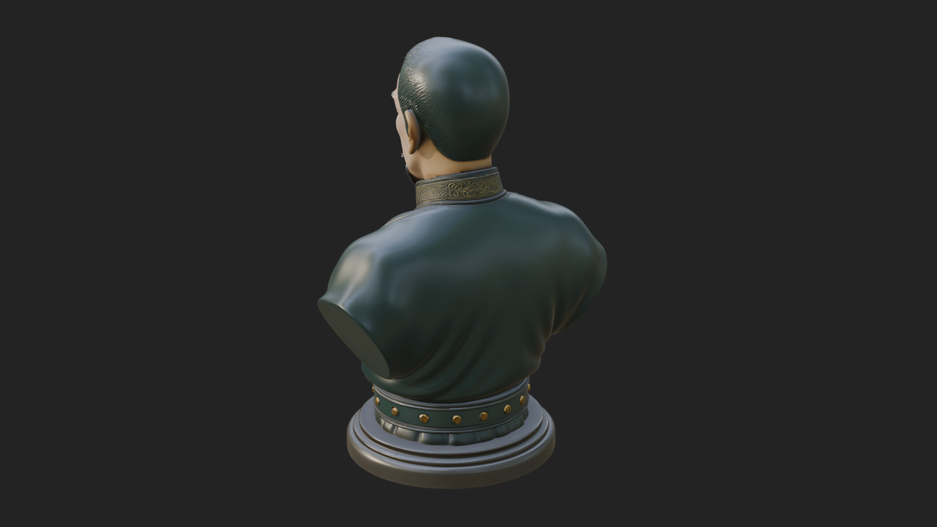 Chinese Scholar Bust Statue Design 2 3D Print Model 3D Model