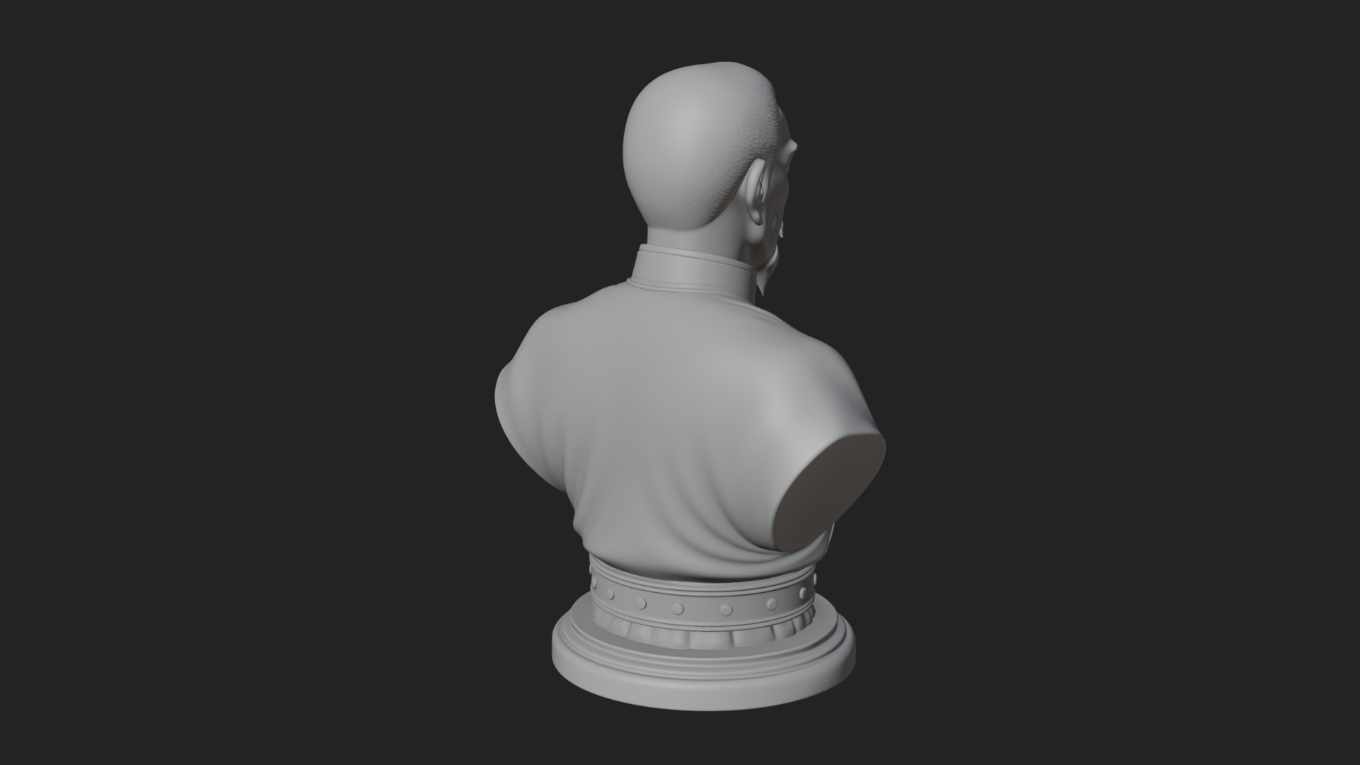 Chinese Scholar Bust Statue Design 2 3D Print Model 3D Model
