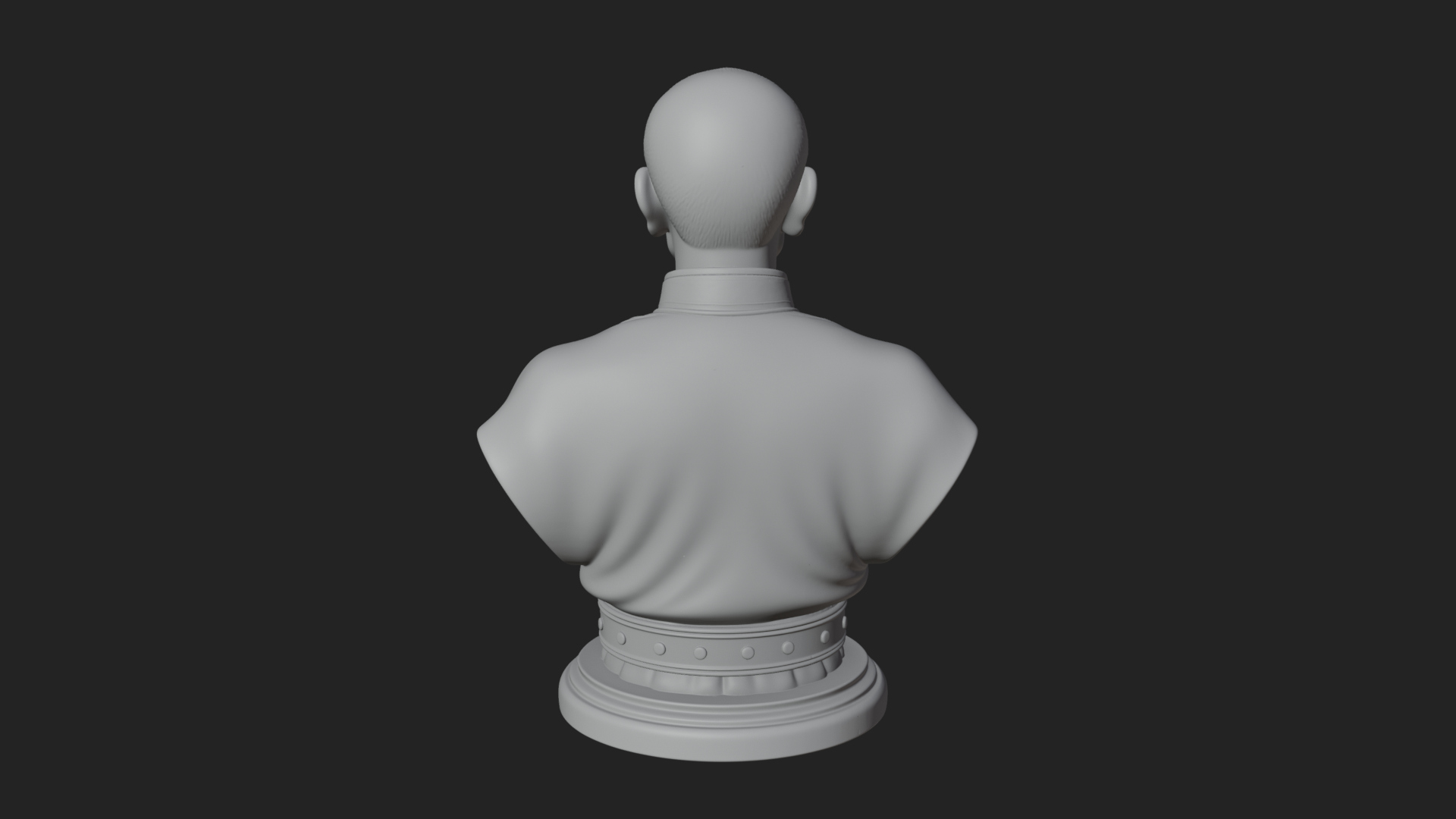 Chinese Scholar Bust Statue Design 2 3D Print Model 3D Model