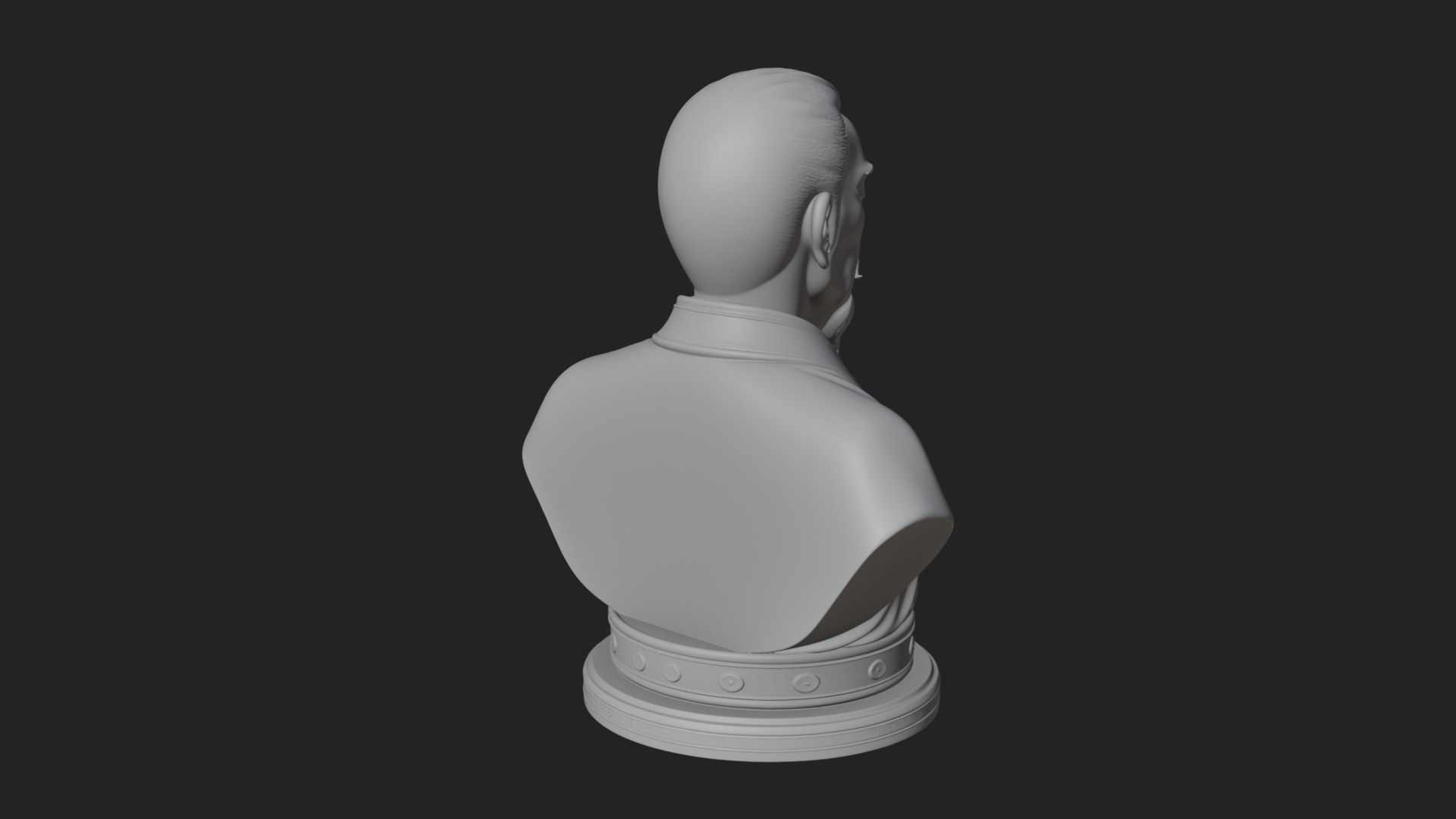 Chinese Scholar Bust Statue Design 3 3D Print Model 3D Model