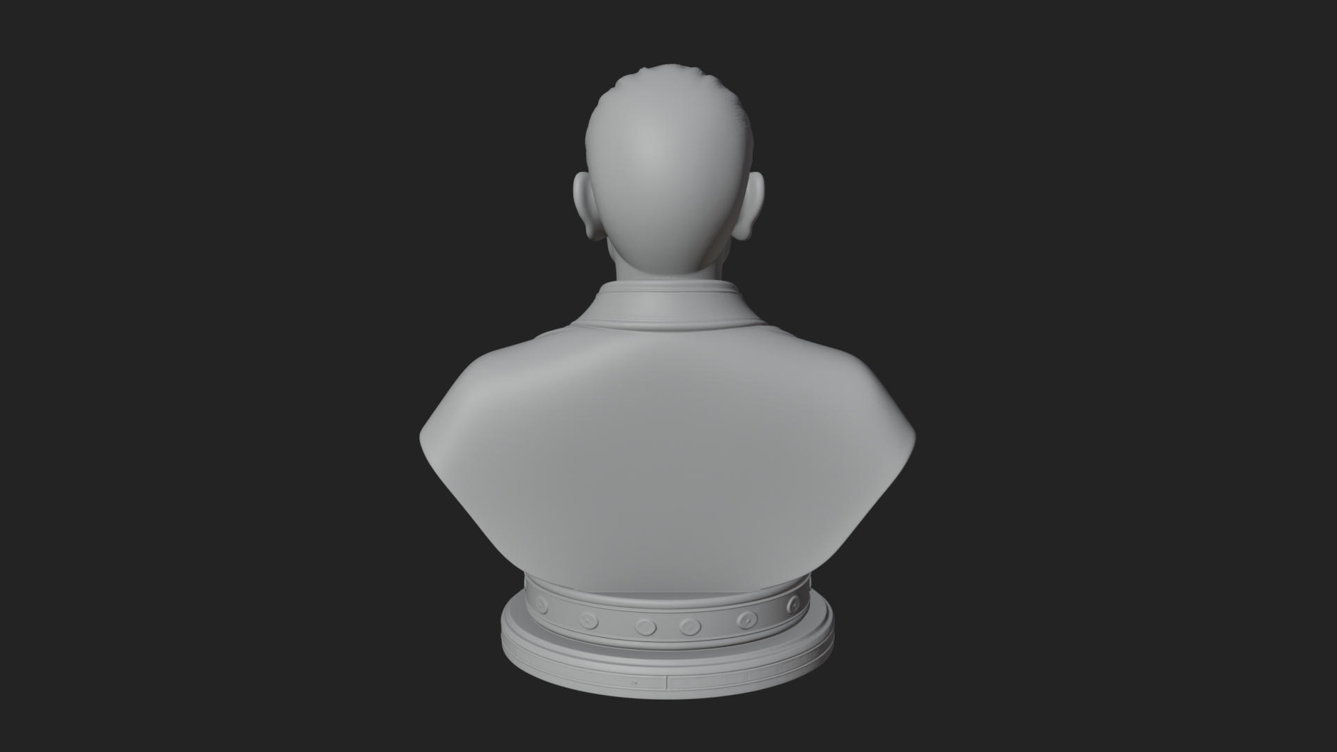 Chinese Scholar Bust Statue Design 3 3D Print Model 3D Model